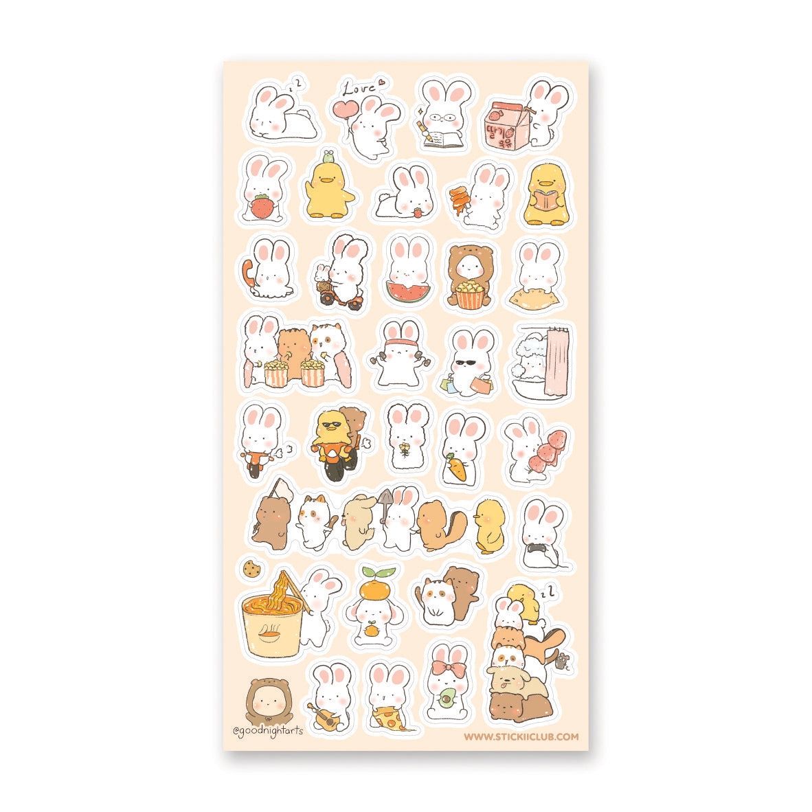Little Bunny Life Sticker Sheet