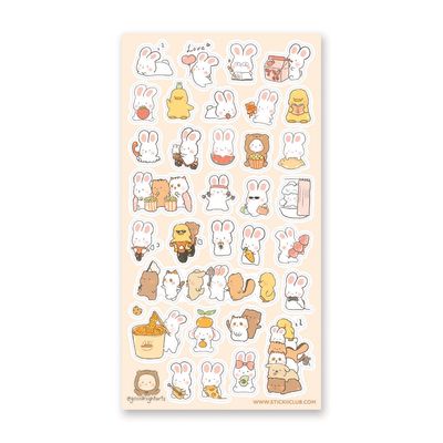 Little Bunny Life Sticker Sheet