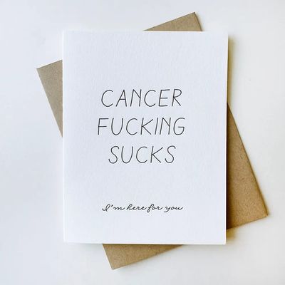 Cancer Sucks Letterpress Card