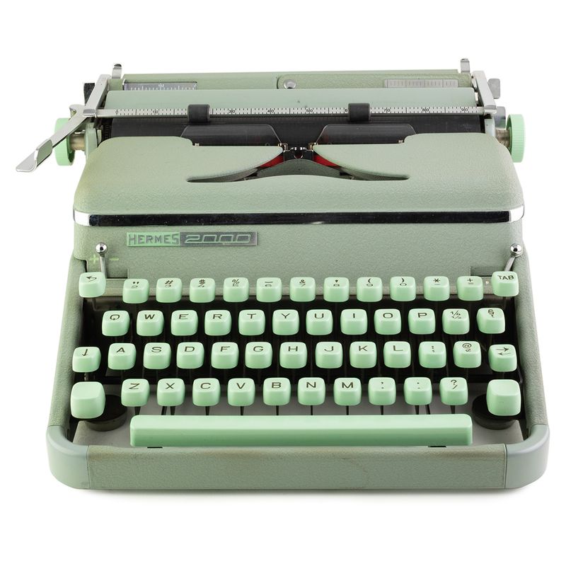 Hermes 2000 Seafoam Vintage Typewriter