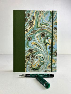 Graystorm Studio B5 Hardcover Notebook - Renato Crepaldi Hand Marbled Decorative Blank