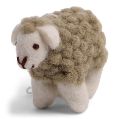 Dusty Green Felt Mini Sheep