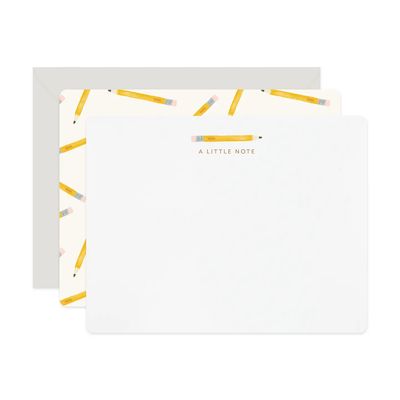 Pencil Flat Notes (box of 6)