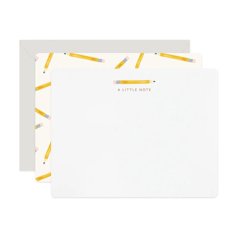 Pencil Flat Notes (box of 6)