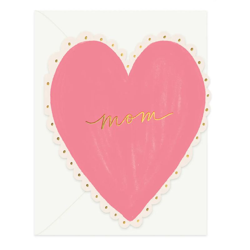 Mom Heart Scalloped Card