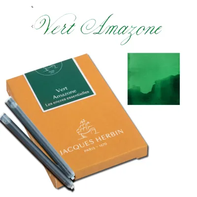 J. Herbin Essentials Ink Cartridges - Vert Amazone