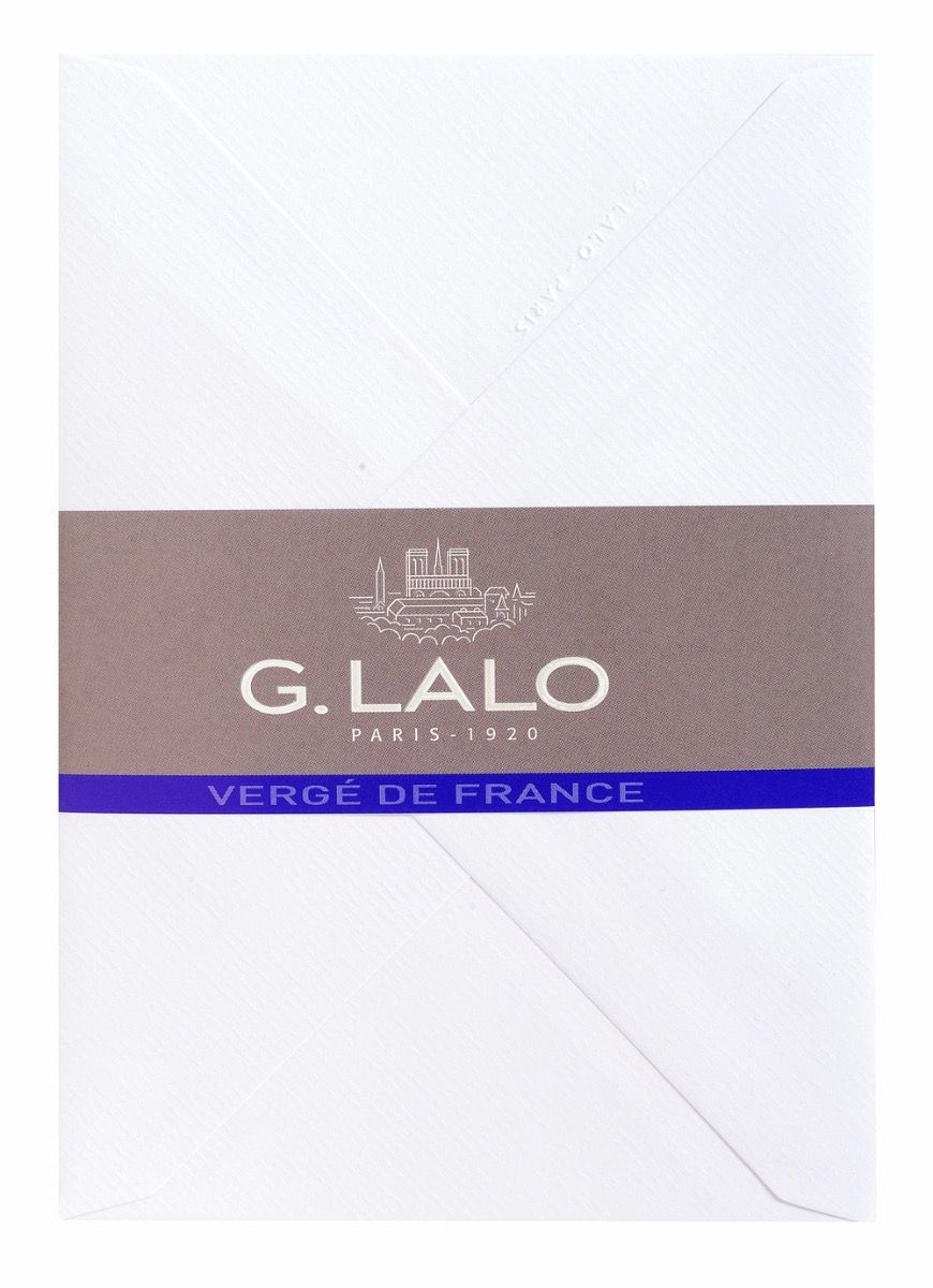 G. Lalo Gummed Envelopes - White (pack of 25)