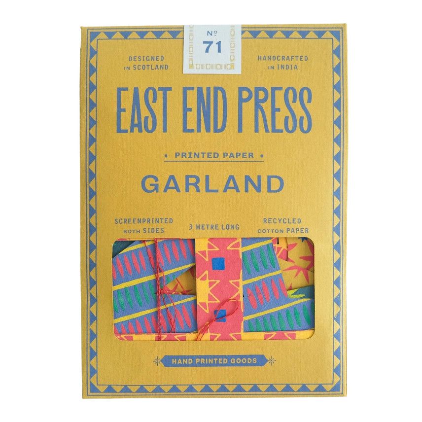 Bright Happy Birthday Sewn Paper Garland