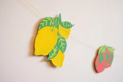 Fruit Sewn Paper Garland