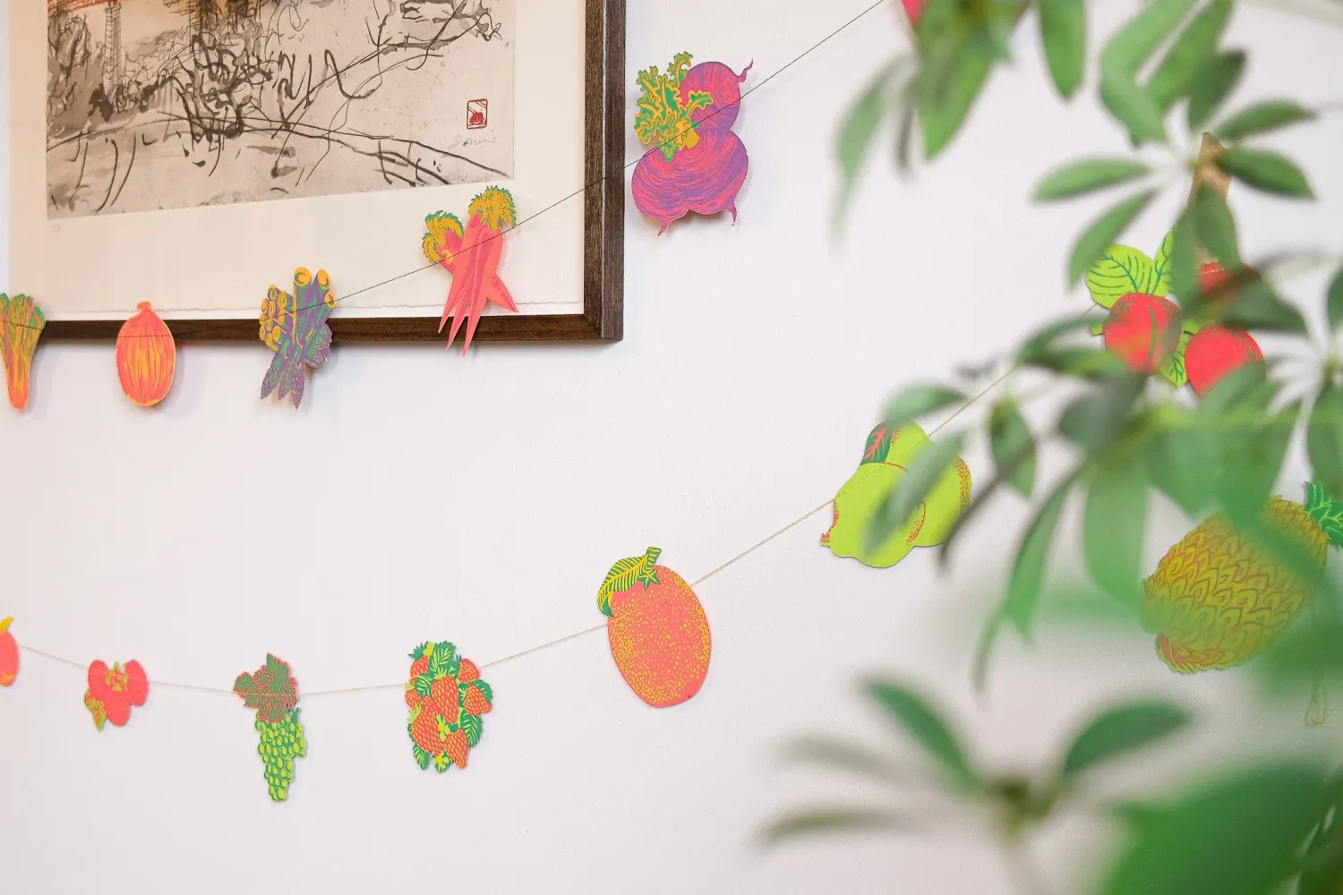 Fruit Sewn Paper Garland
