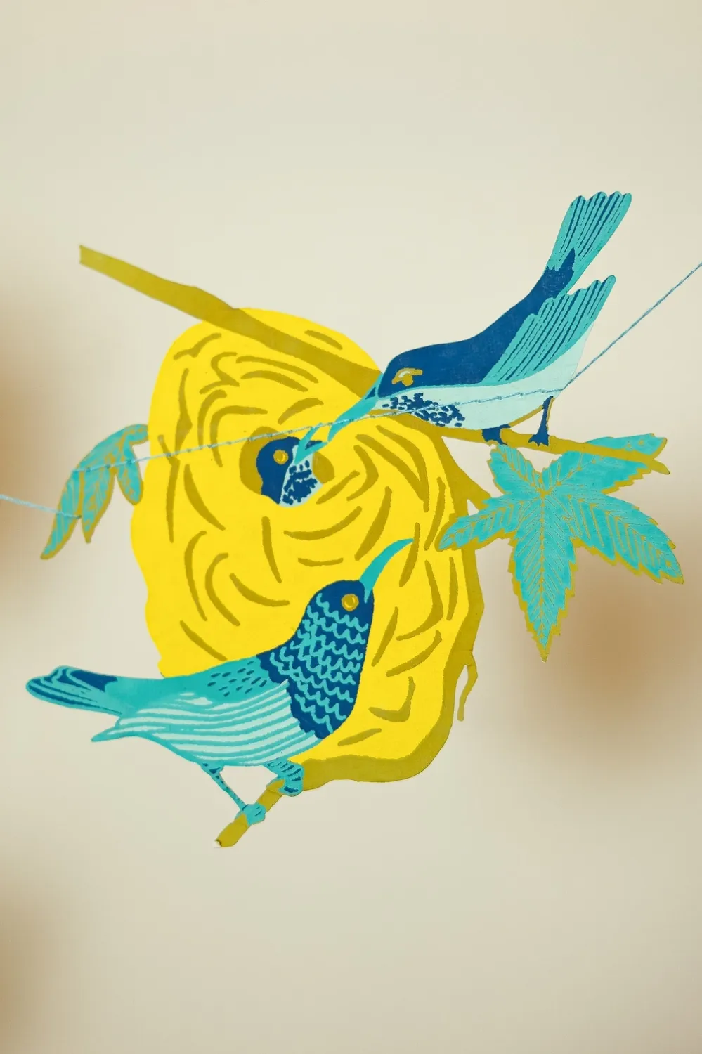 Nests Sewn Paper Garland