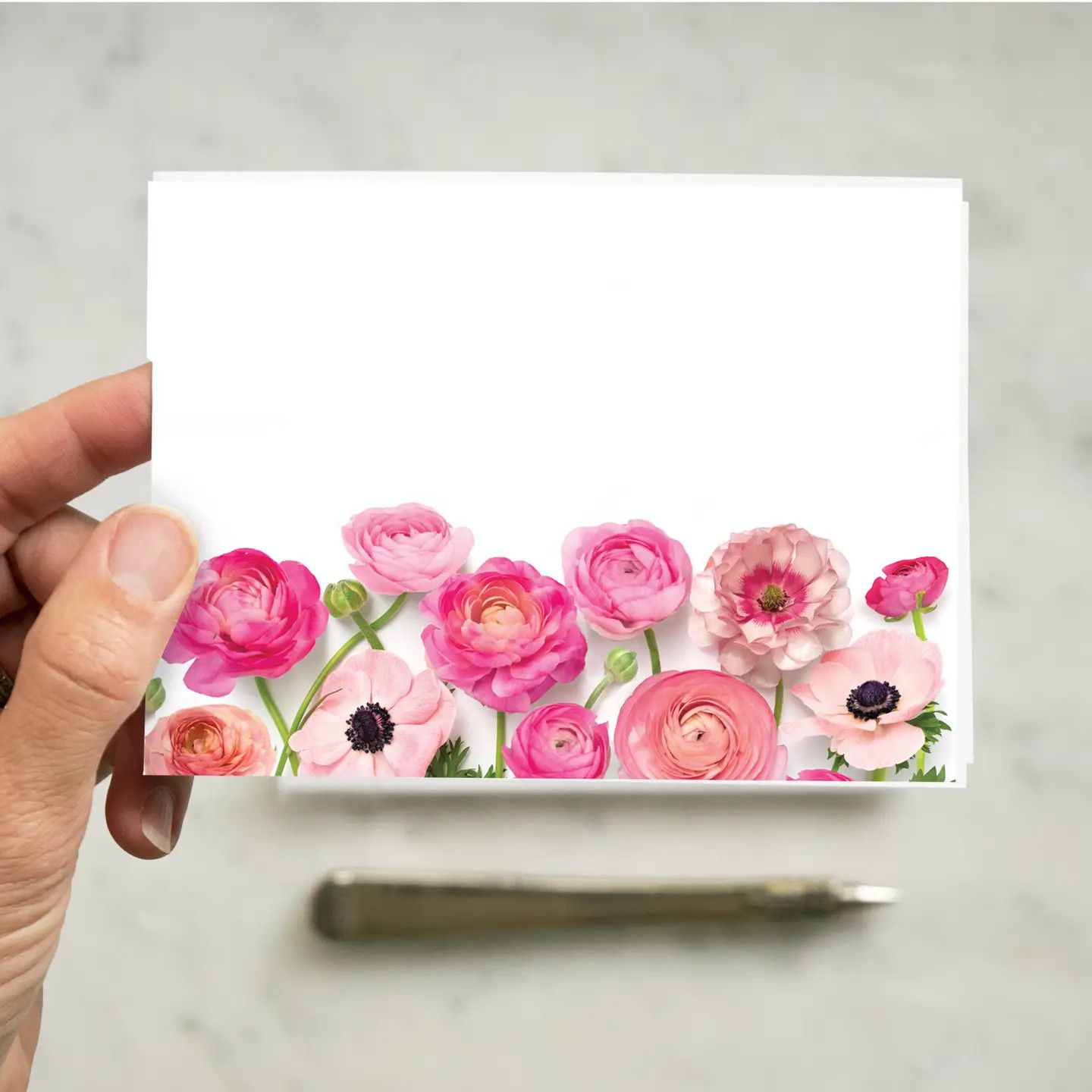 Ranunculus Flat Cards (pack of 8)