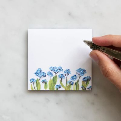 Forget-Me-Nots Sticky Notes