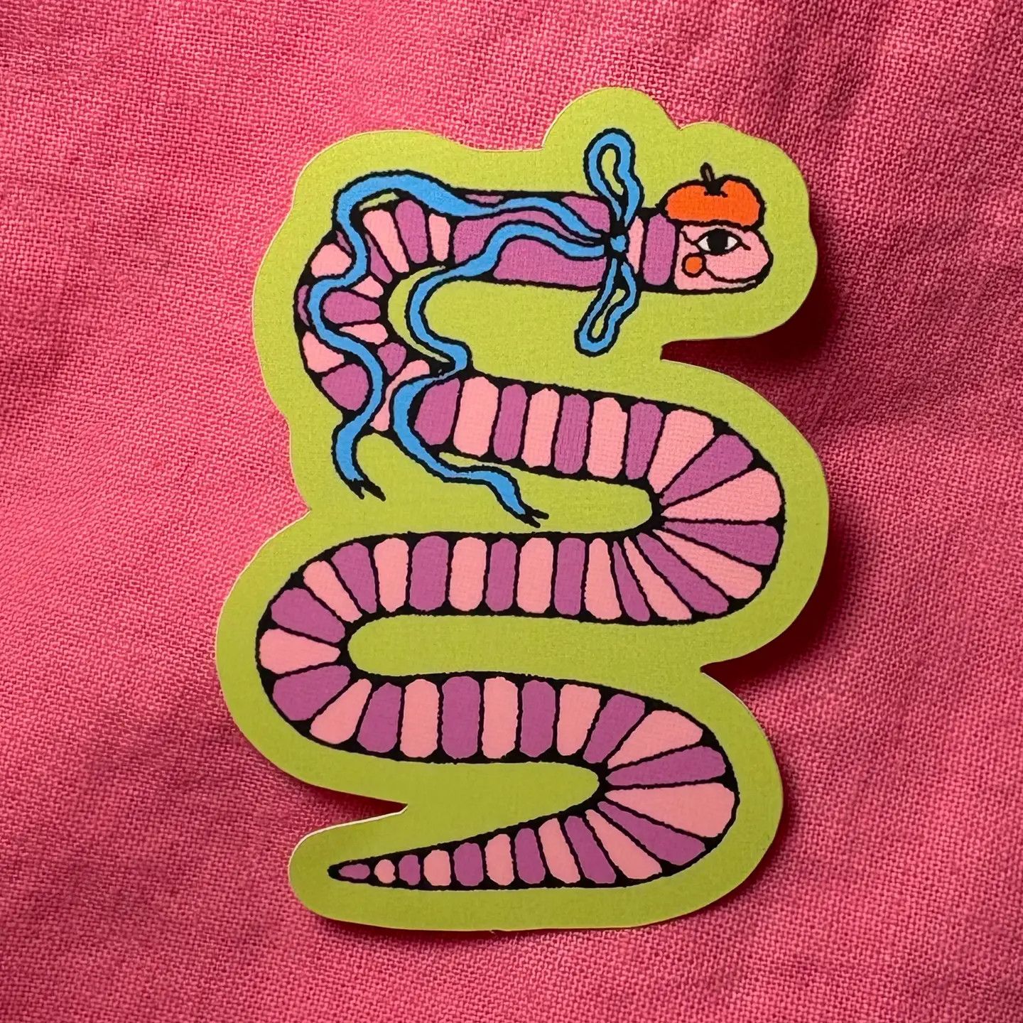 Silly Worm Sticker