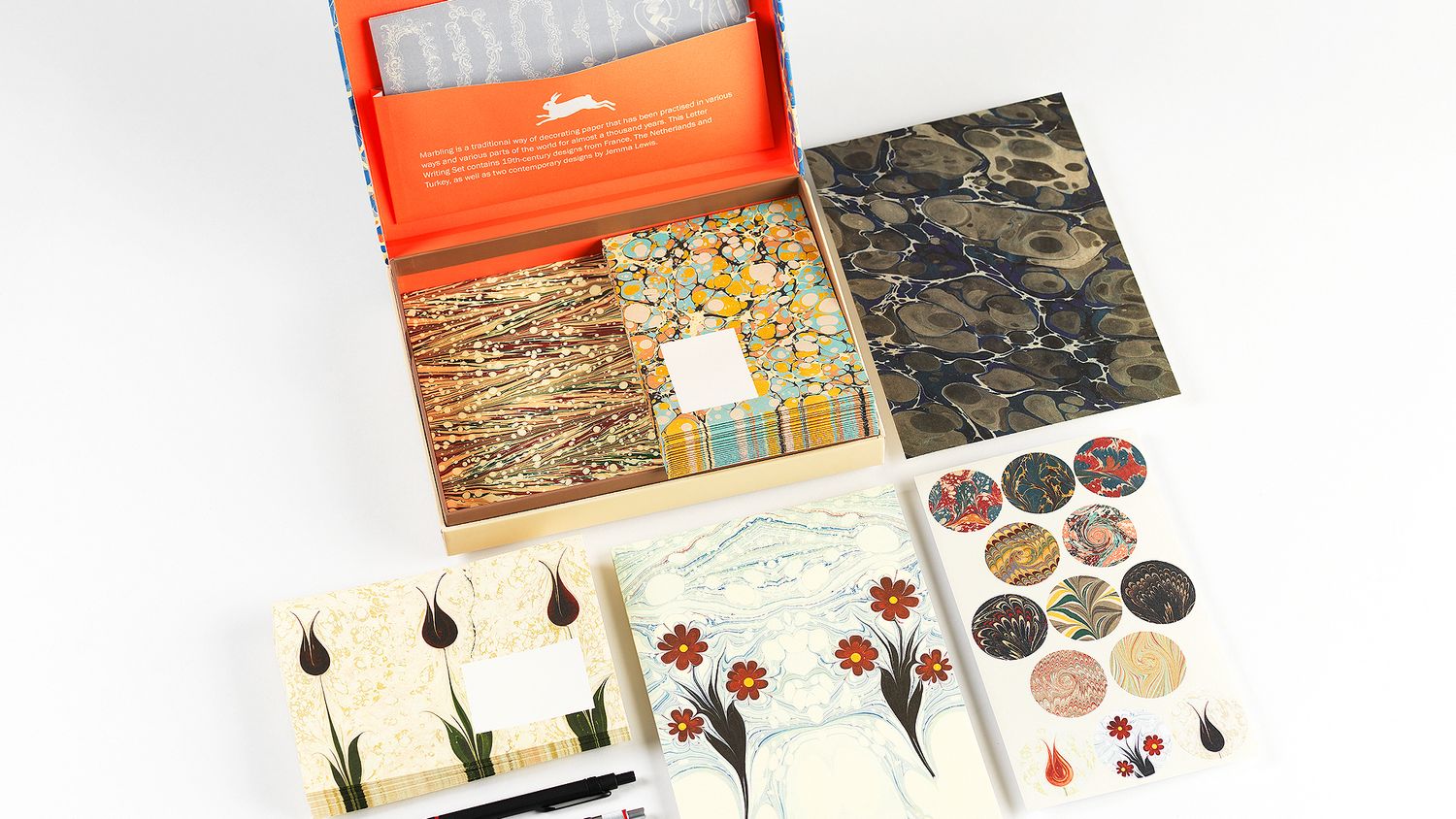 Pepin Press Marbled Paper Letter Writing Set