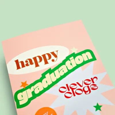 Grad Clever Clogs Card