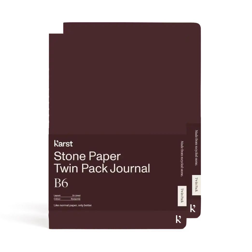 Karst B6 Daily Journal Twin Pack Burgundy