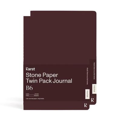 Karst B6 Daily Journal Twin Pack Burgundy