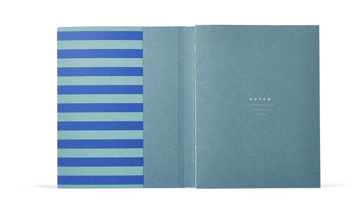 Notem Uma Notebook - Medium - Blue Stripe (Lined)