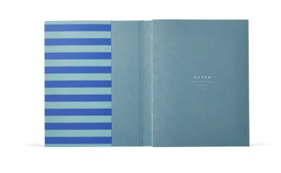 Notem Uma Notebook - Medium - Blue Stripe (Lined)