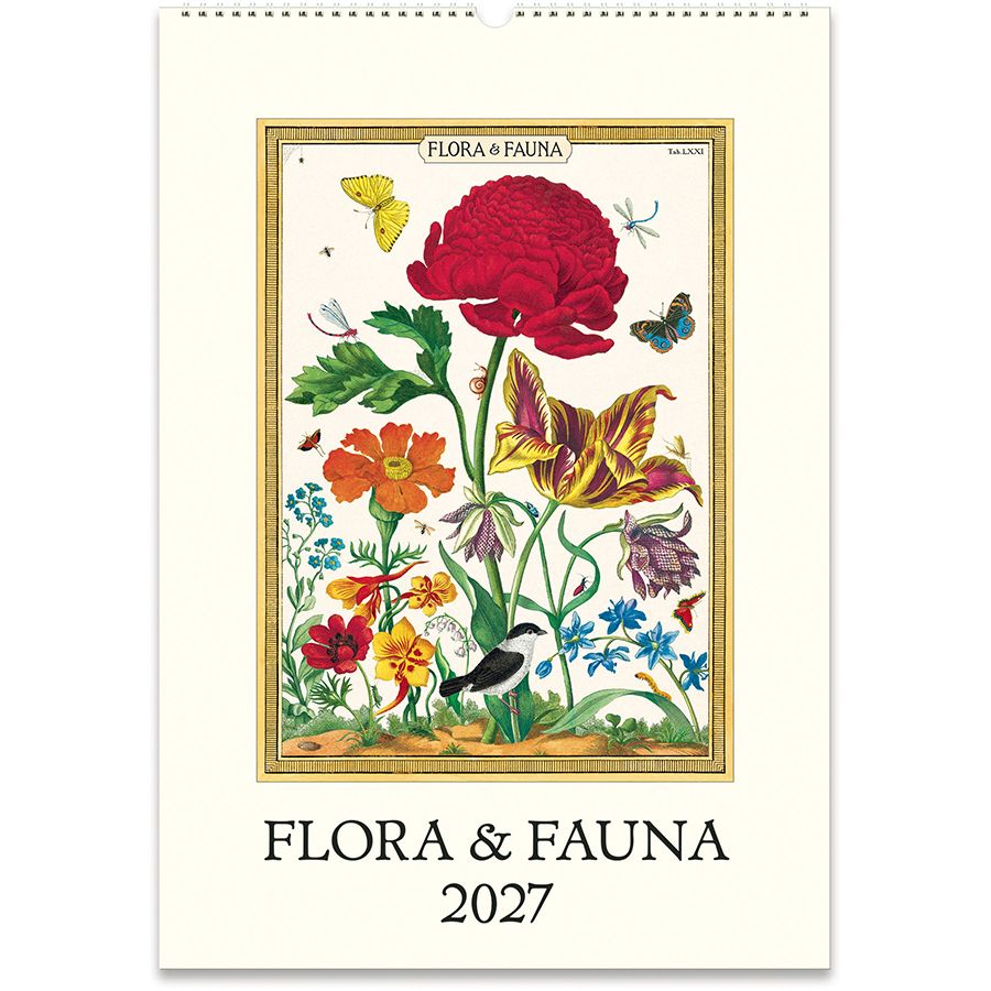 Cavallini Flora &amp; Fauna 2027 Wall Calendar