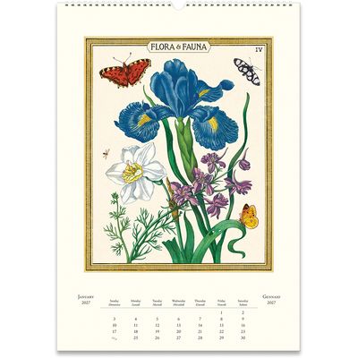 Cavallini Papers &amp; Co. Flora &amp; Fauna 2027 Wall Calendar