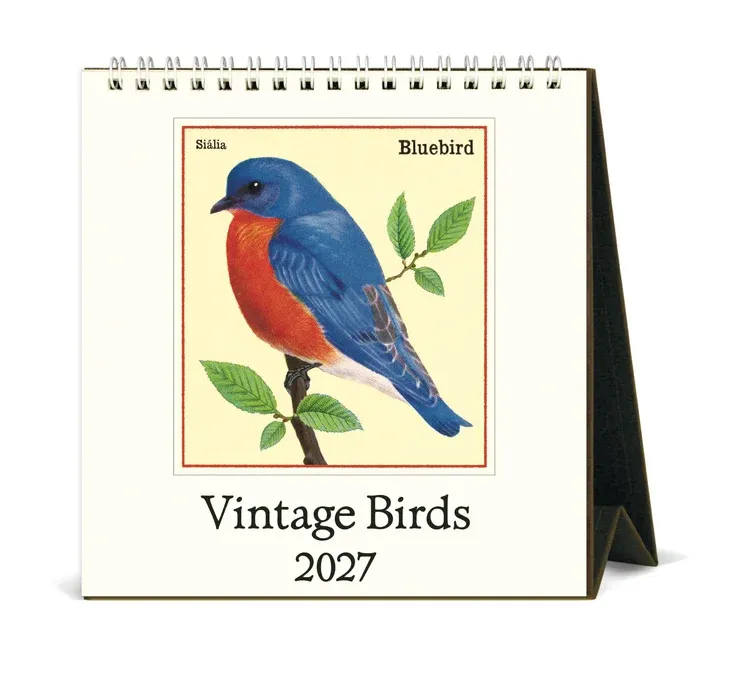 2027 Desk Calendar - Vintage Birds