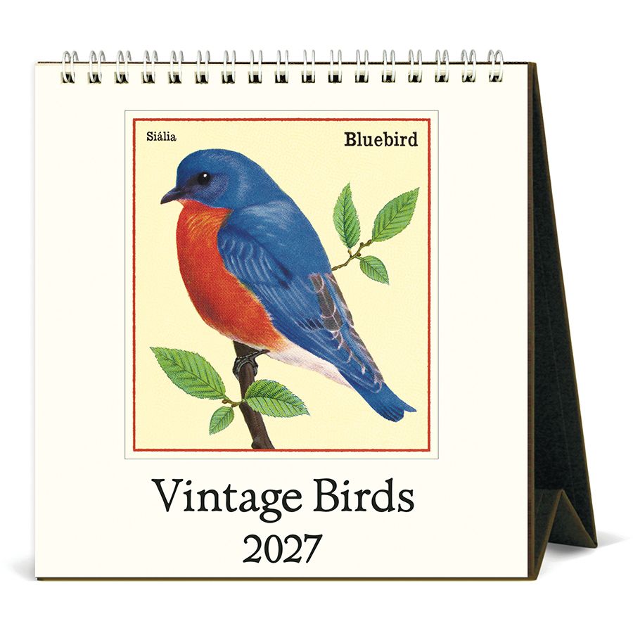 Cavallini Vintage Birds 2027 Desk Calendar