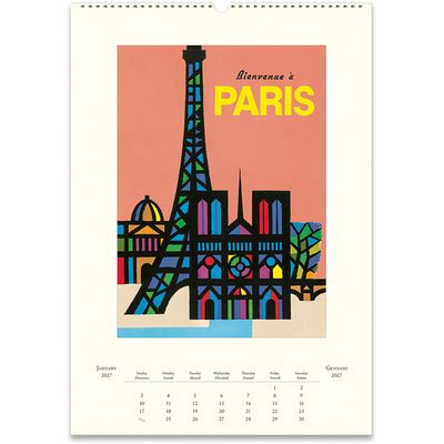 Cavallini Papers &amp; Co. Paris 2027 Wall Calendar