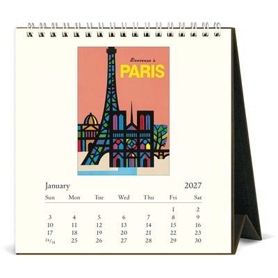 Cavallini Papers &amp; Co. Paris 2027 Desk Calendar