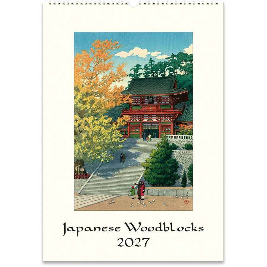 Cavallini Japanese Woodblocks 2027 Wall Calendar