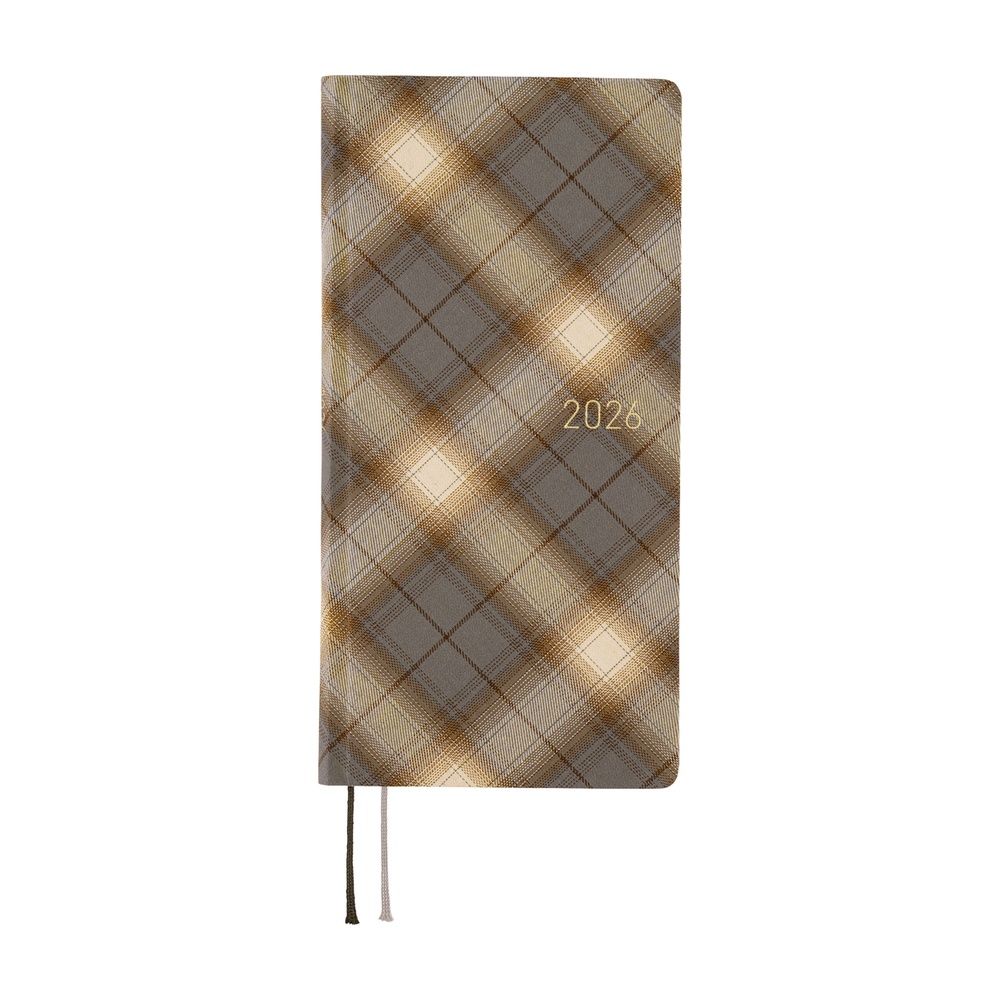 Hobonichi Weeks 2026 Shirt Fabric: Foggy Plaid [Japanese/April Start]