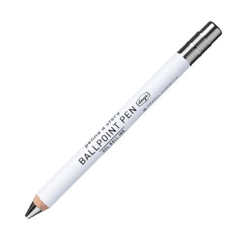 Mark'style Days Wood Gel Ballpoint Pen - White