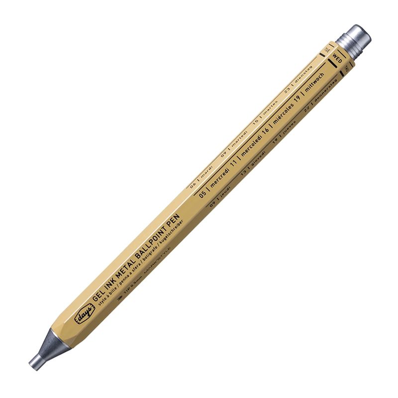 Mark'style Days Metal Gel Ballpoint Pen - Kraft