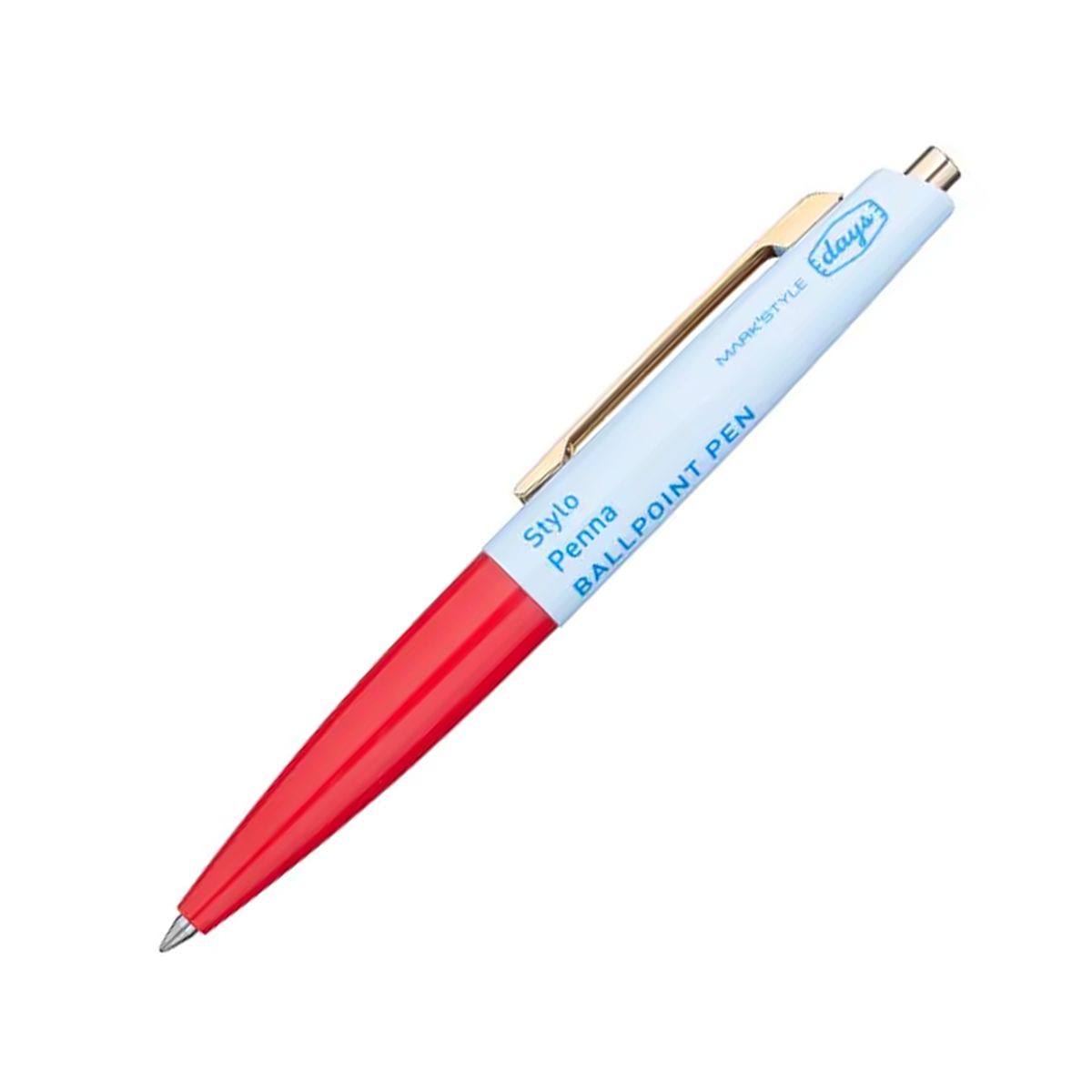 Anterique Mini Ballpoint - Light Blue &amp; Red