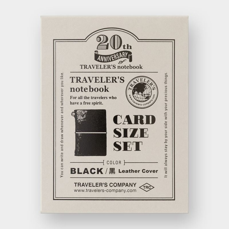 TRAVELER'S Notebook — Card Size 20th Anniversary Set in Black TRAVELER'S Notebook — Card Size 20th Anniversary Set in Black