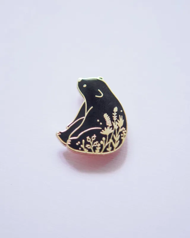 Black Bear Enamel Pin