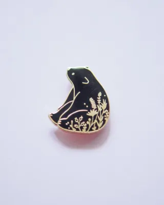 Black Bear Enamel Pin