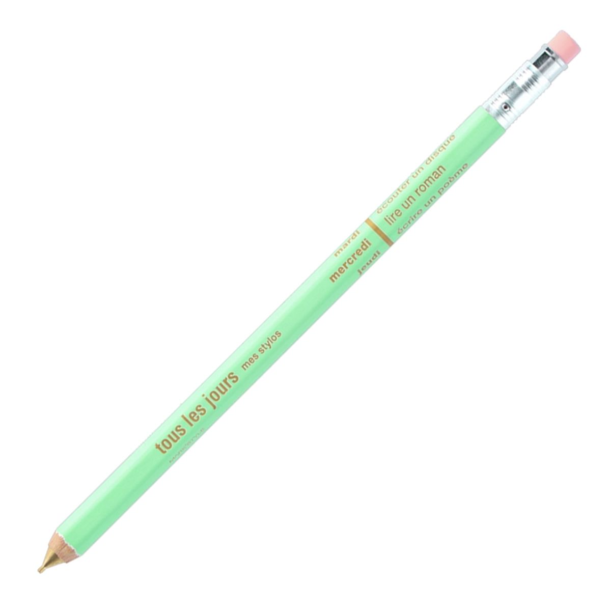 Mark'style Tous Les Jours Mechanical Pencil with Eraser 0.5mm, Color: Mint