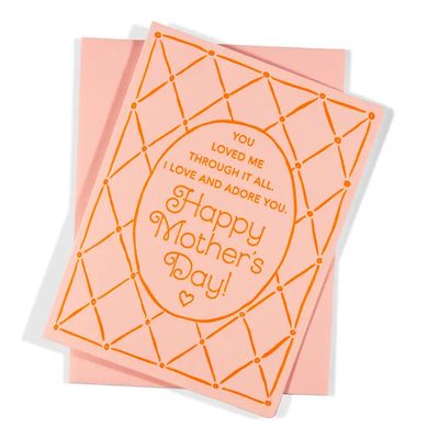 Adore You Mom Letterpress Card