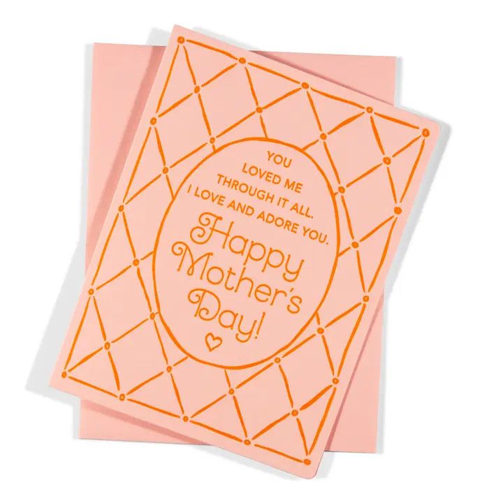 Adore You Mom Letterpress Card