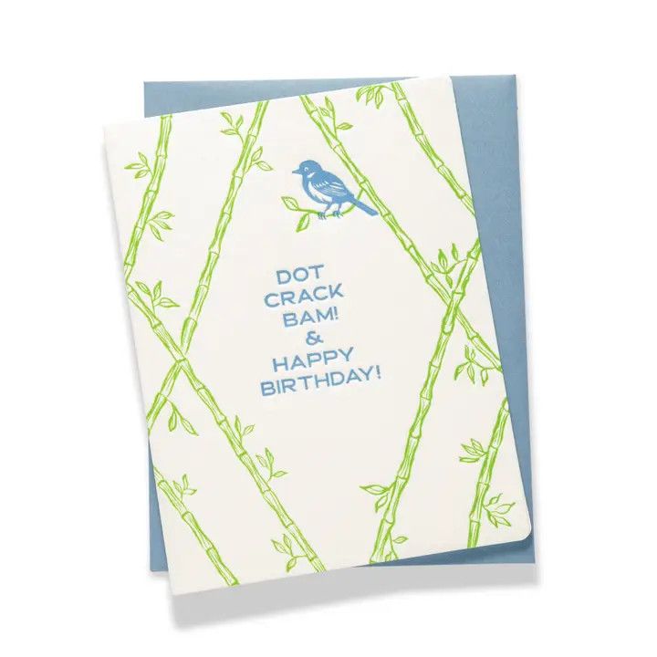 Dot Cram Bam Mahjong Letterpress Card