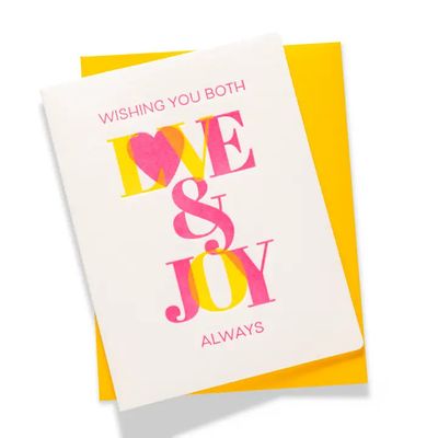Love &amp; Joy Letterpress Card