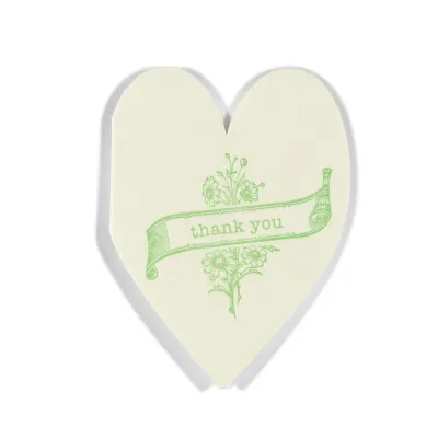 Mini Letterpress Enclosure Card - Vintage Thank You