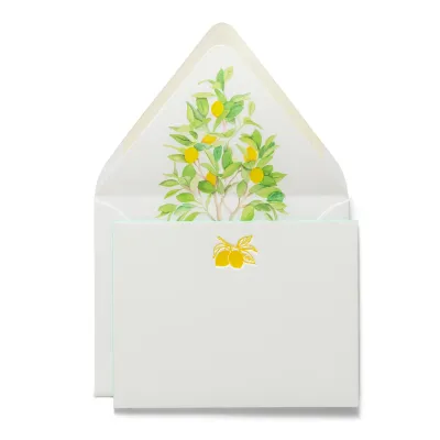 Lemon Fancy Pants Letterpress Notecards (pack of 6)