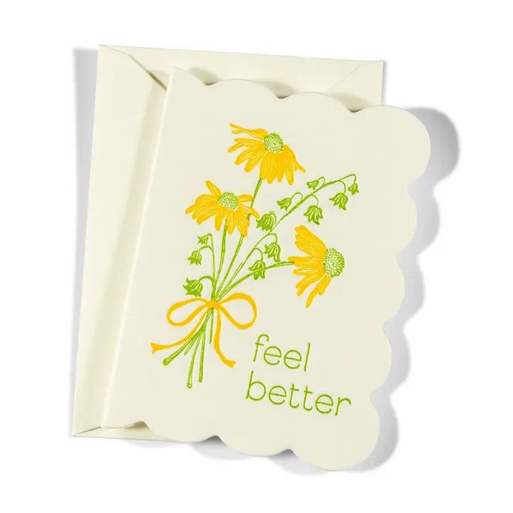 Mini Feel Better Letterpress Enclosure Card
