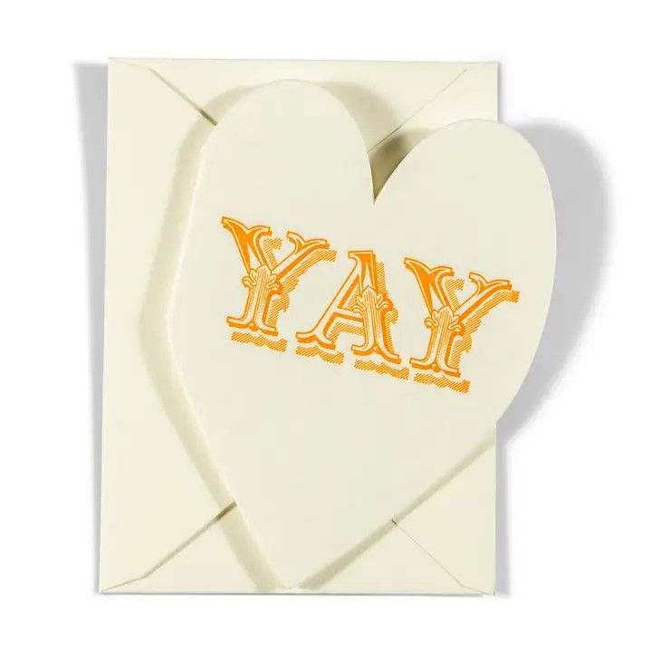 Yay Mini Letterpress Enclosure Card