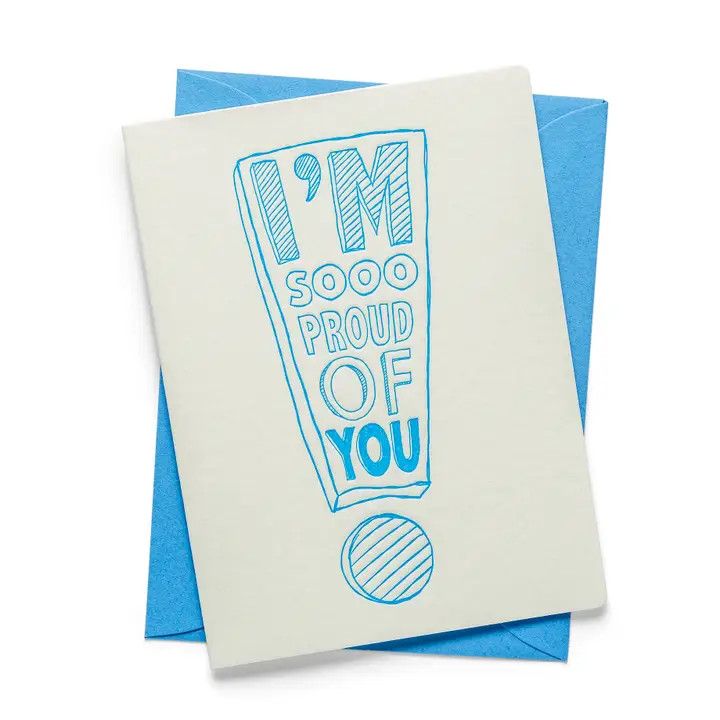 Proud of You Letterpress Card