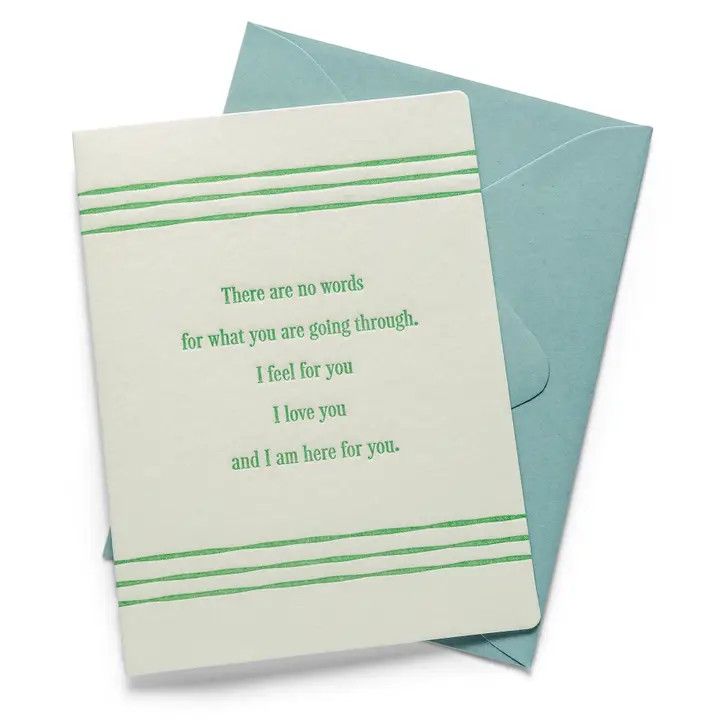 No Words Letterpress Card