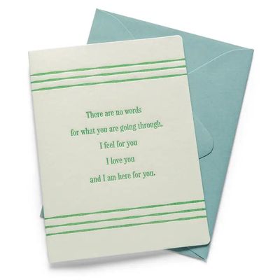No Words Letterpress Card